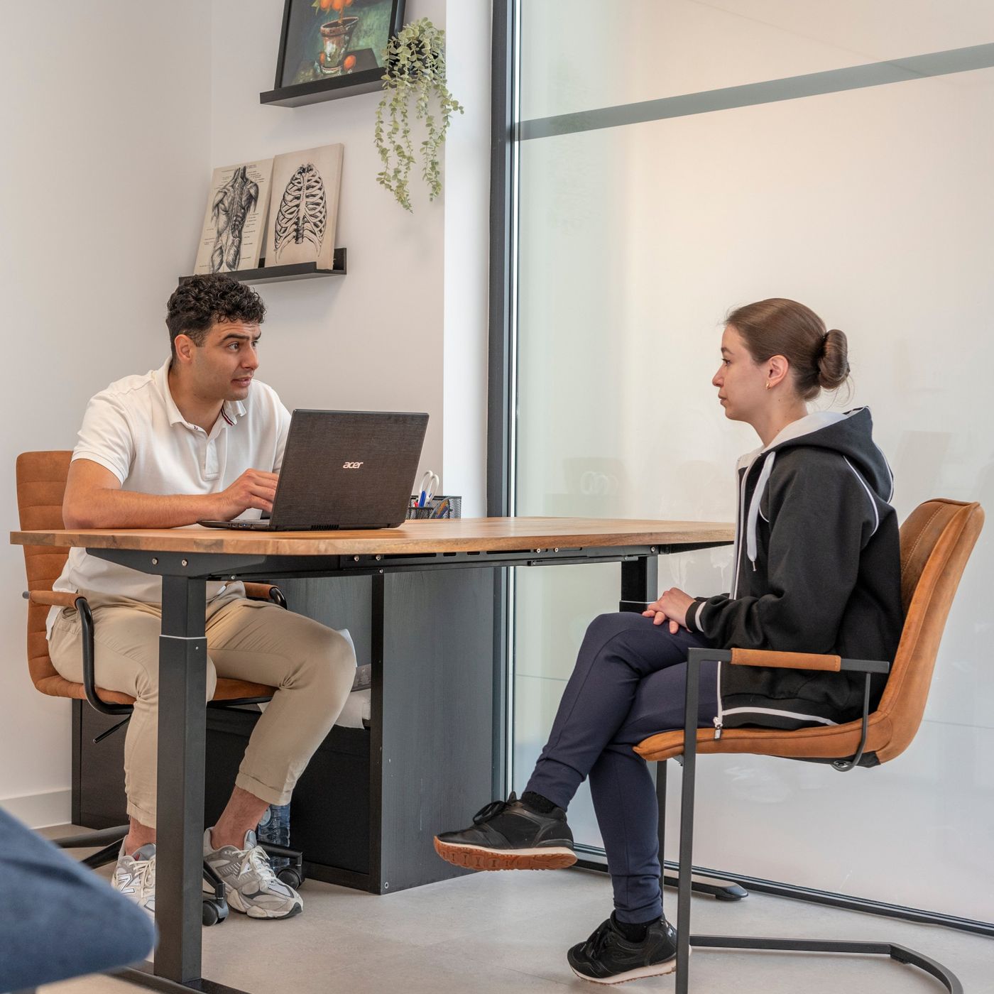 Intakegesprek met een fysiotherapeut van Lenta